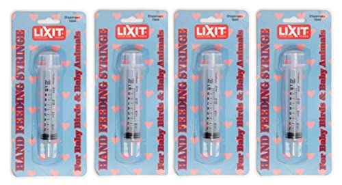 Lixit Hand Feeding Syringes For Puppies, Kittens, Rabbits And Other Baby Animals (10Ml Pack Of 4)