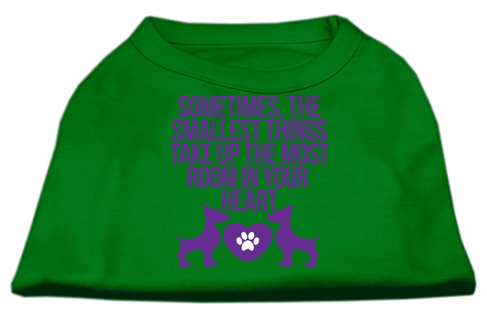Mirage Pet Products Smallest Things Screen Print Dog Shirt Large Green