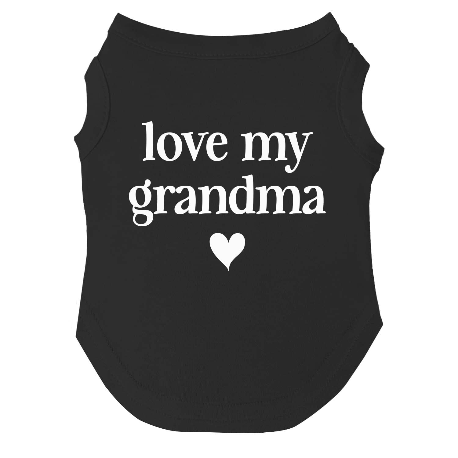 Love My Grandma Valentine'S Day Dog Tee Shirt Sizes For Puppies, Toys, And Large Breeds (Black, 6X-Large 399)