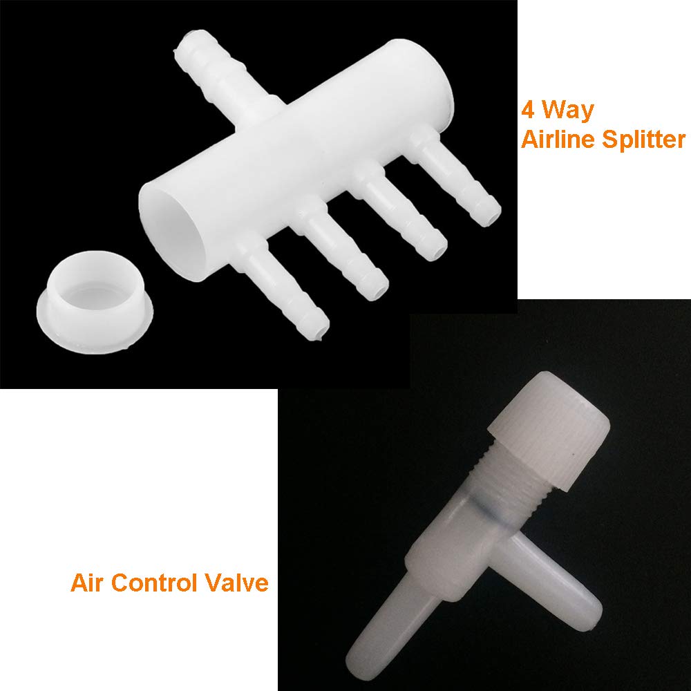 Y-Axis 49 Pcs Aquarium Air Pump Accessories Set - Connectors, Splitters, Bubble Stones, Check Valves & Suction Cups for Fish Tanks & Ponds