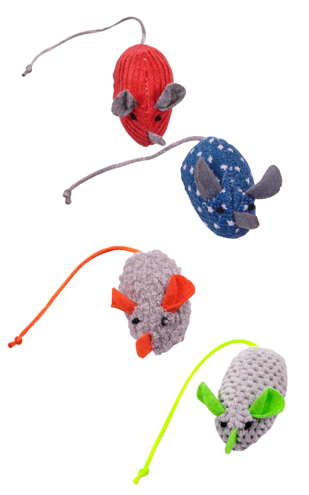 Ultra Natural Mouse Family: 5pc Catnip Cat Toy Set