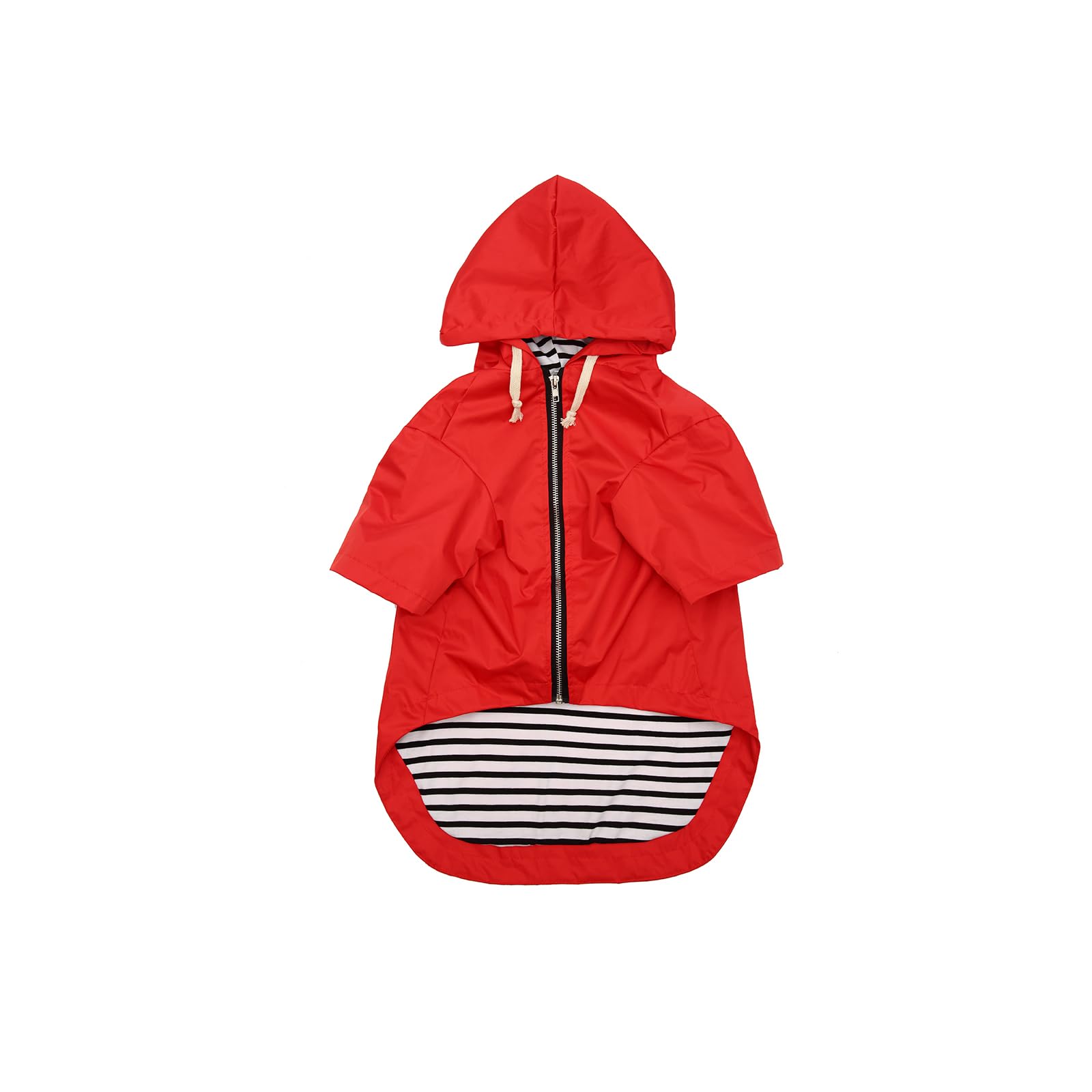 Dog Raincoat Waterproof Puppy Rain Jacket With Hood For Small Medium Dogs, Poncho With Reflective Strap, Storage Pocket And Harness Hole - Red - Xxl