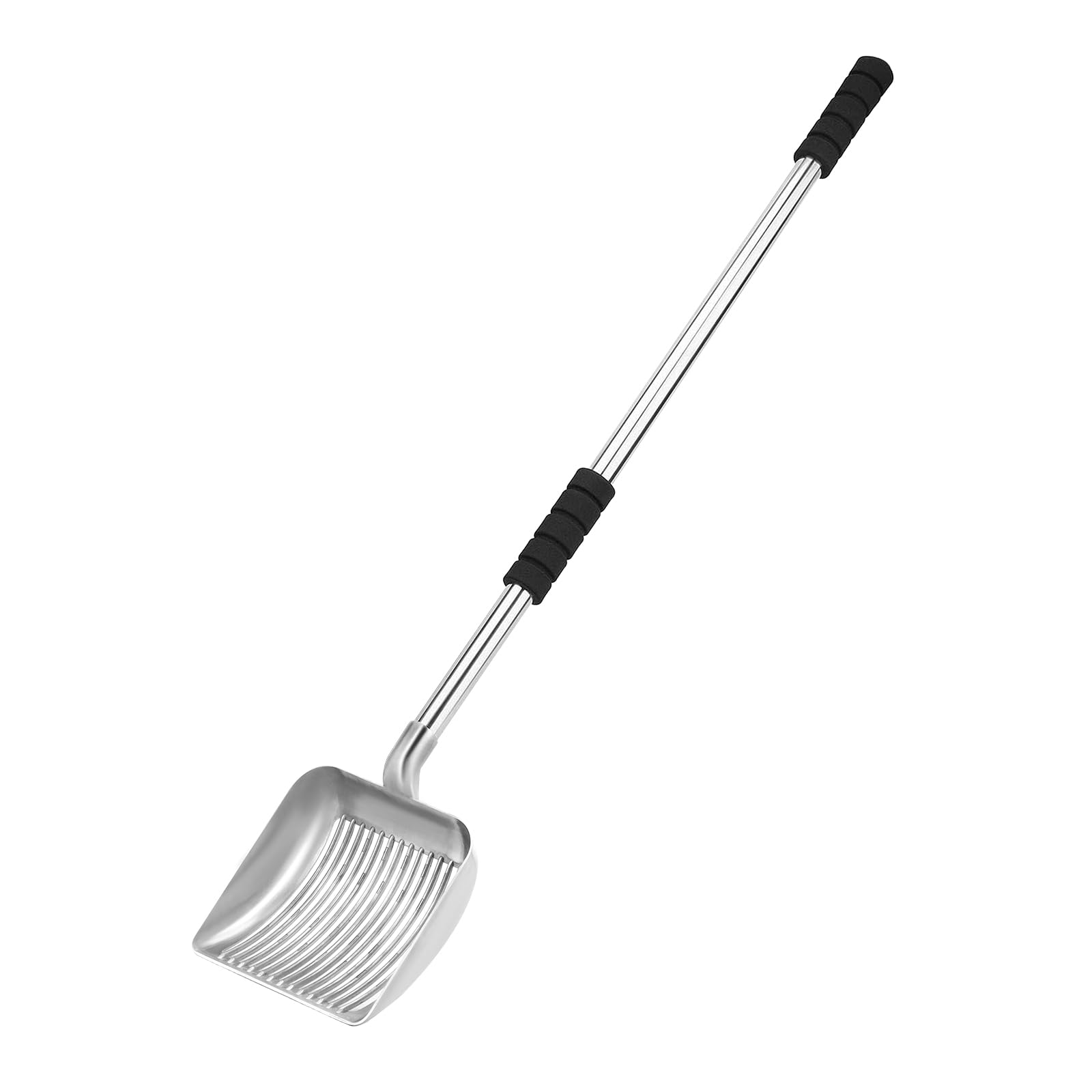 Metal Cat Litter Scoop - 32In Metal Deep Shovel - Removable Stainless Steel - No Bending Back Heavy Duty Cat Litter Scoop - Non-