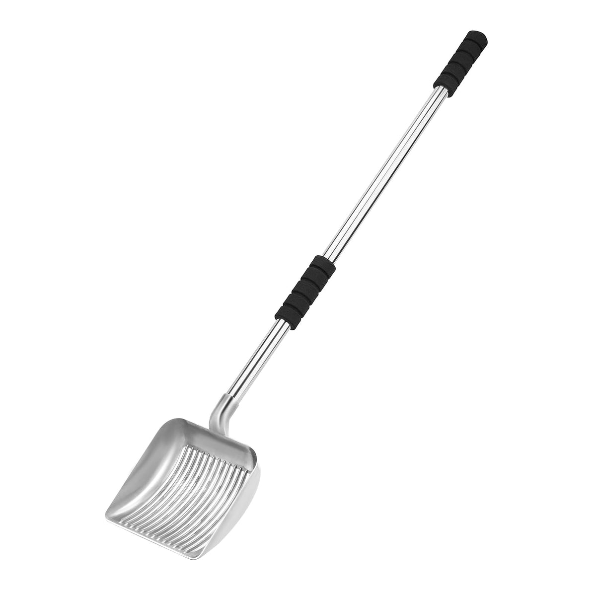 Metal Cat Litter Scoop - 32In Metal Deep Shovel - Removable Stainless Steel - No Bending Back Heavy Duty Cat Litter Scoop - Non-