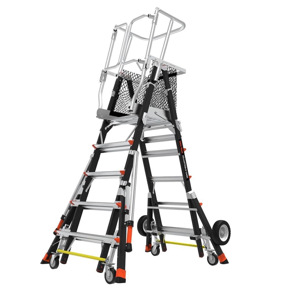 CAGE-Adjustable CAGE, 5-9 Model - ANSI Type IAA - 375 lb Rated, Fiberglass Adjustable Enclosed Elevated Platform with All-Terr