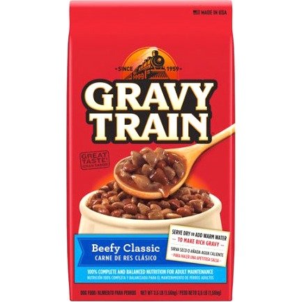 Gravy Train Beefy Classic Dry Dog Food, 3.5 lb