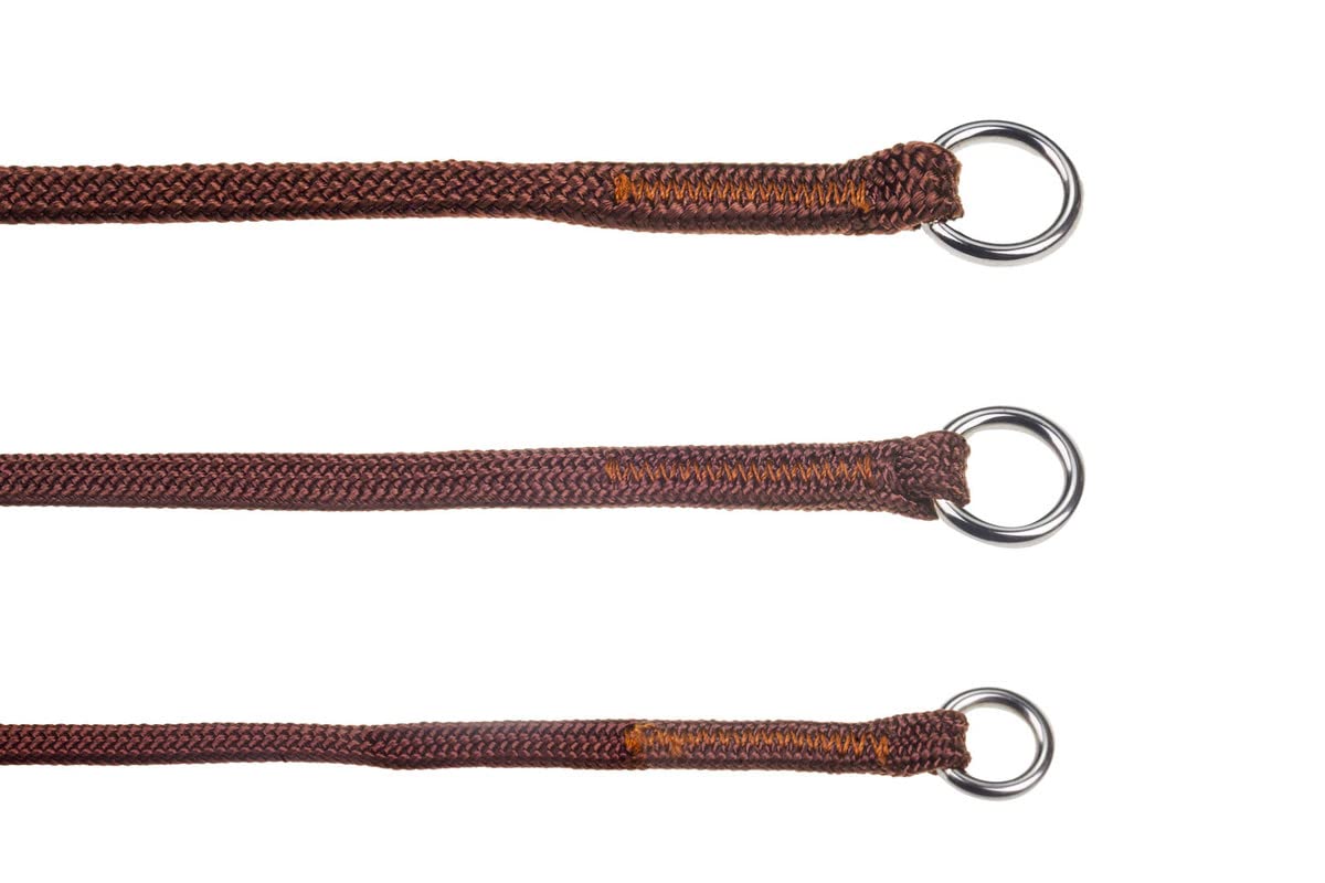 Show Slip Collar - Conformation Dog Collar - Flat Braided Premium Nylon - Chrome Plated Hardware Rings - Perfect for Small Pups