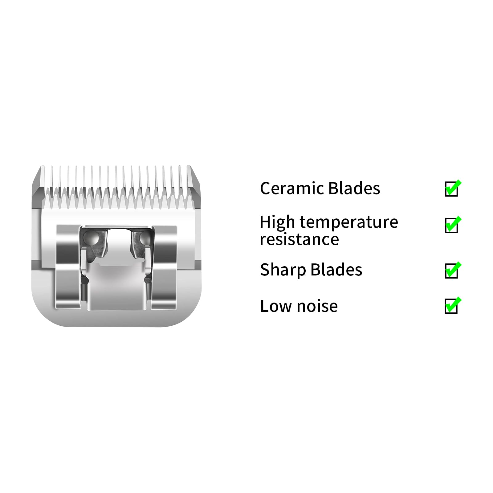 Professional Detachable Replacement Ceramic Blades Set,Compatible With Oster Classic 76/Star-Teq/Power-Teq Andi A*Dis Agc,Bdc,Bgc,Mbg Series Clippers (Size 000+0A)