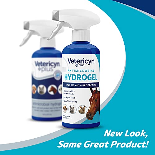 Vetericyn Plus All Animal Wound Care Hydrogel Spray | Healing Aid and Wound Protectant, Sprayable Gel to Relieve Dog, Cat, Horse