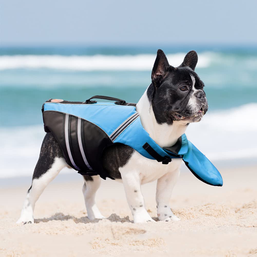 Mklhgty Dog Life Jacket, Reflective Dog Life Vest With Removable Neck Float High Buoyancy For Swimming And Boating, Ripstop Pet