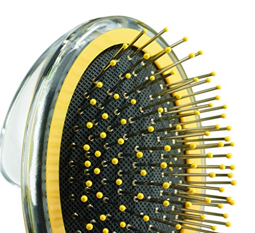 Conairpro Dog & Cat Pet Brush With Ergonomic Pet-It Design, Dog Brush For Shedding, Metal Pin, Yellow