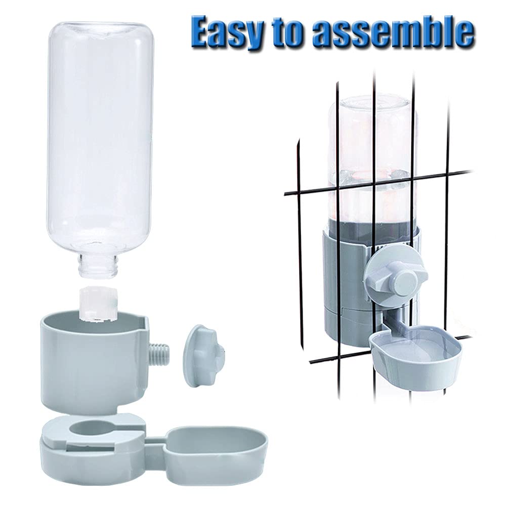 17oz Bunny Water Bottle No Drip for Cage, Hanging Automatic Water Dispenser for Small Animal Guinea Pig Hamster Chinchilla Ferre