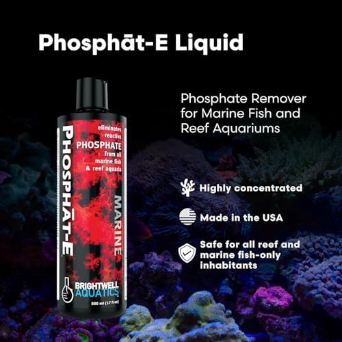 Brightwell Aquatics Phosphat-E Liquid Phosphate Remover for Marine Fish and Reef Aquariums - Aquarium Water Treatments, 4.2 fl o