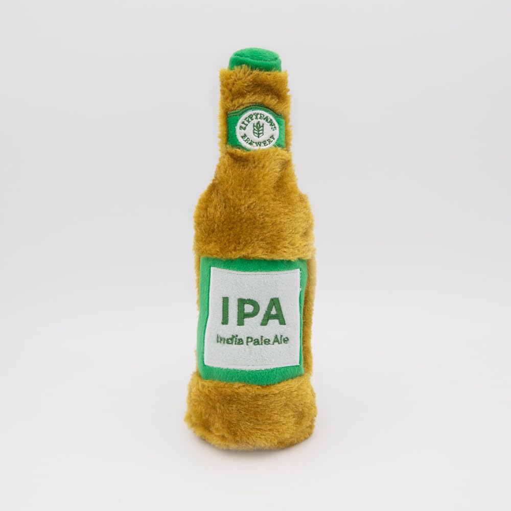 Zippypaws Happy Hour Crusherz - Zippy Paws Dog Toy For Large And Small Dogs, Crinkle Dog Toy With No Stuffing, Squeaky Dog Toy Pack Of 1, Ipa Beer