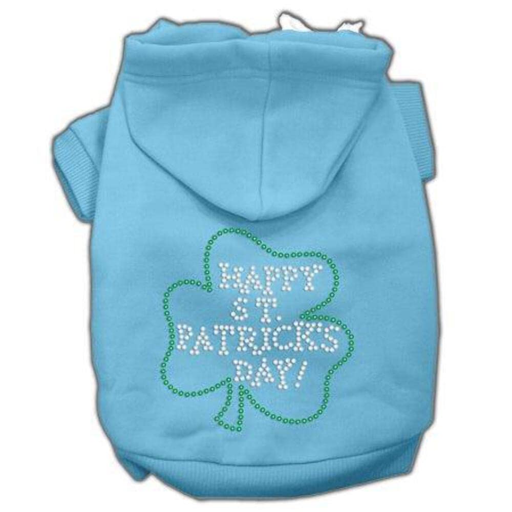 Mirage Pet Products Happy St. Patrick'S Day Hoodies, Baby Blue, X Small/Size 8