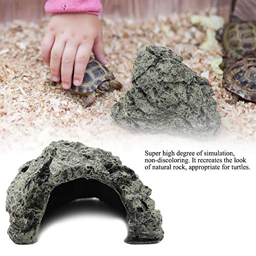Reptile Hideouts Basking Reptile Hide Lizards s Resin Hiding Cave Ornament for Aquarium Reptile Terrarium(S)