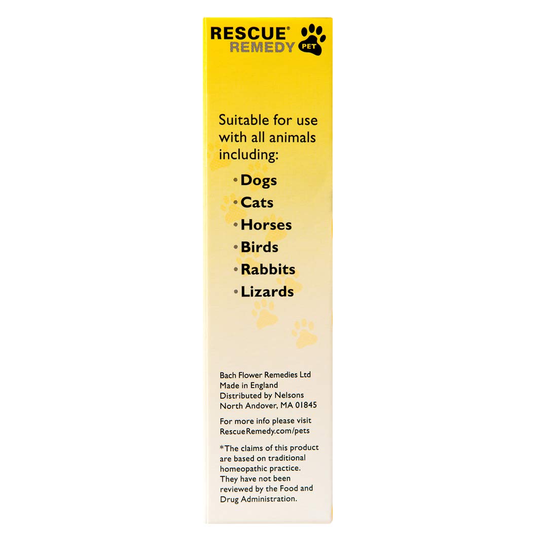 Rescue Remedy Pet Dropper - 20mL, Pack of 2 - Stress & Tension Support for Dogs & Cats with Bach Natural Flower Essences - Sedat