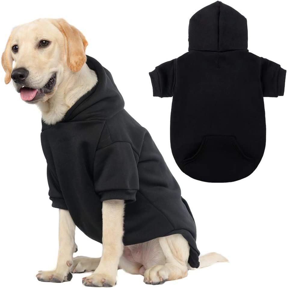 Kooltail Basic Dog Hoodie - Soft And Warm Dog Hoodie Sweater With Leash Hole And Pocket, Dog Winter Coat, Cold Weather Clothes For Xs-Xxl Dogs