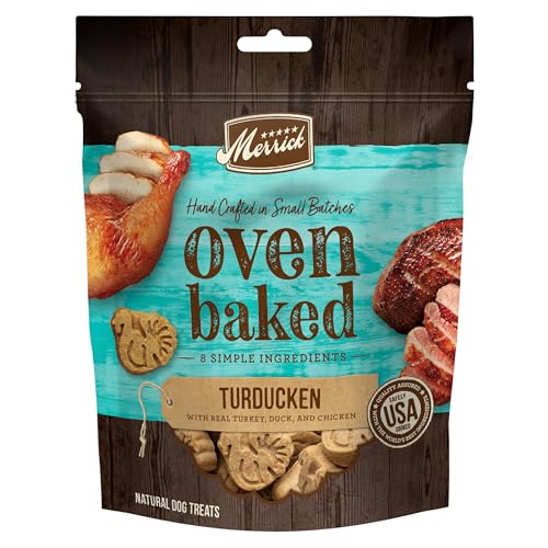 Merrick Oven Baked Dog Treats, Turducken With Real Turkey, Duck, And Chicken, Natural Dog Biscuits