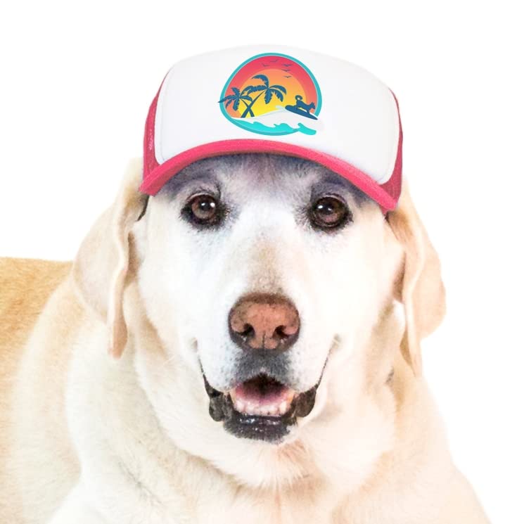 Sunset Collection, Puplid Trucker Hats For Dogs (Large) Premium Stylish Sun Protection For The Modern Dog - Adjustable For Secur