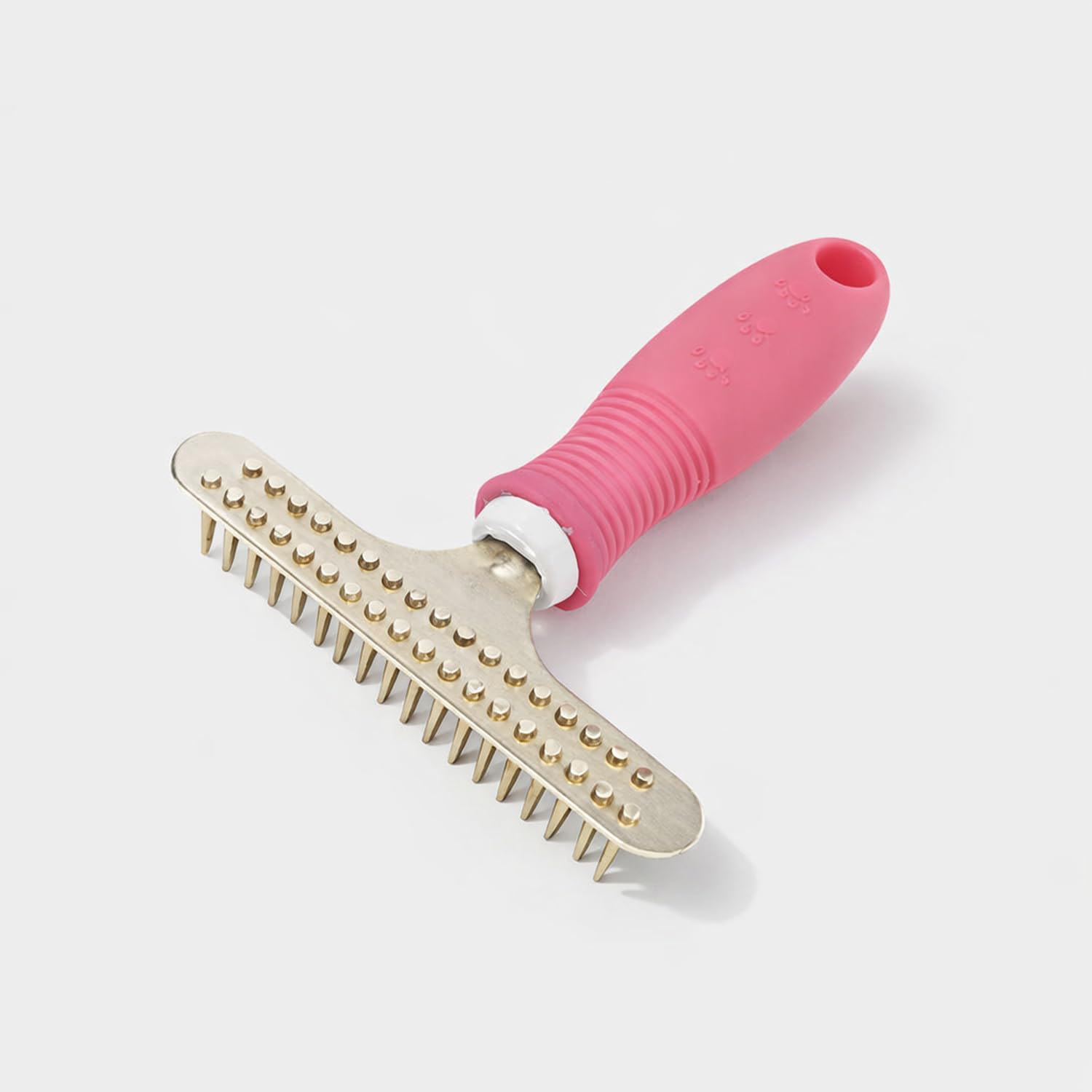Emily Pets Rake Comb Grooming Shedding Tool Brush For Long & Medium Hair For Dog And Cat (Pink)