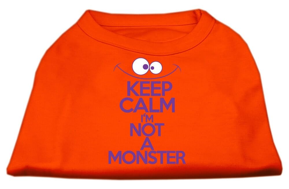Pet Dog & Cat Shirt Screen Printed, Keep Calm I'm Not A Monster Bright Pink XL (14-20 lbs.)