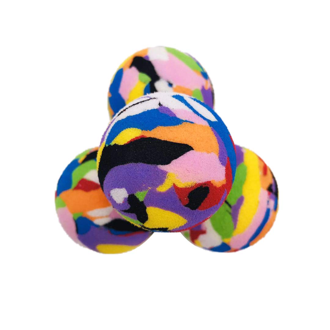 Pet Show 10Pcs Pack Cats Interactive Toys Balls For Indoor Cat 35Mm Camouflage Soft Eva Foam Ball For Kitten Chase Playing Toy For Small Dogs Animals Puppies