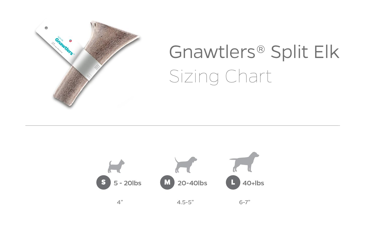 Pet Parents Gnawtlers - Premium Split Antlers for Dogs, Naturally Shed Split Elk Antlers, All Natural Split Elk Antler Dog Chew,