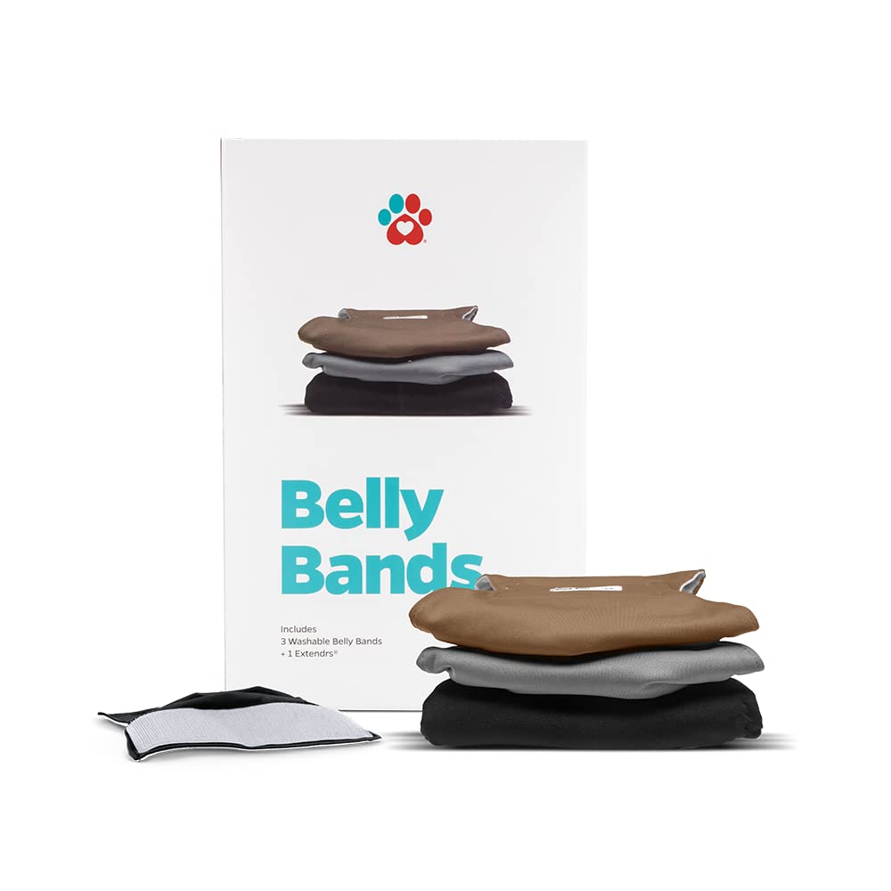 Pet Parents Premium Washable Belly Bands for Male Dogs & Extendrs, (3pack) of Male Dog Diapers & Male Dog Belly Bands, Color: Na