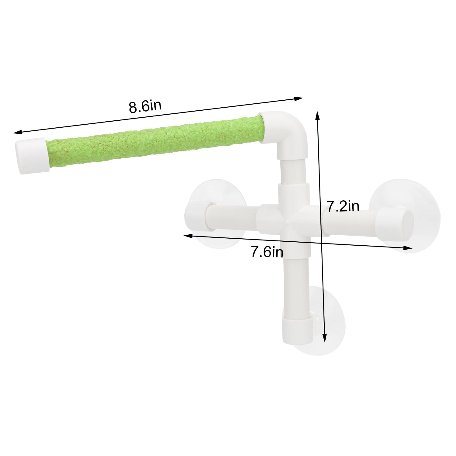 Hypeety Portable Suction Cup Bird Window And Shower Perch Toy For Bird Parrot Macaw Cockatoo African Greys Budgies Parakeet Bath