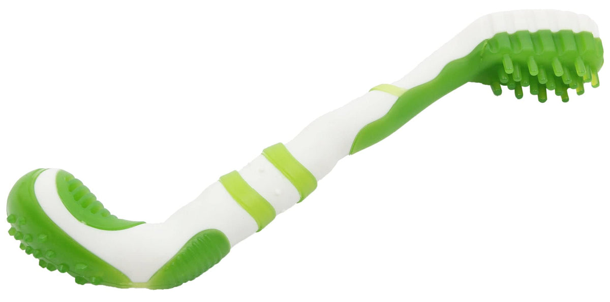 Pet Life A Denta-Brush Tpr Durable Tooth Brush And Dog Toy