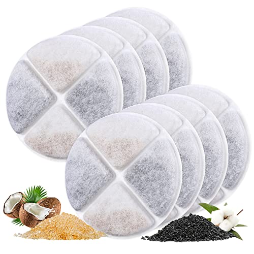 Myfatboss Cat Fountain Filters, 8 Pack Cat Filters For Water Fountain, Cat Water Fountain Filter Replacement, Pet Fountain Filter Replacement Fit For Petnf 101 Oz/ 3 Liter Pet Water Fountain