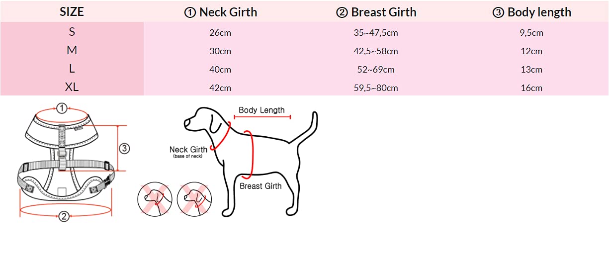 Puppia Blitzen Dog Harness Over-The-Head Warm Winter Christmas Holiday Harness Adjustable Chest For Small And Medium Dog, Red, X-Large