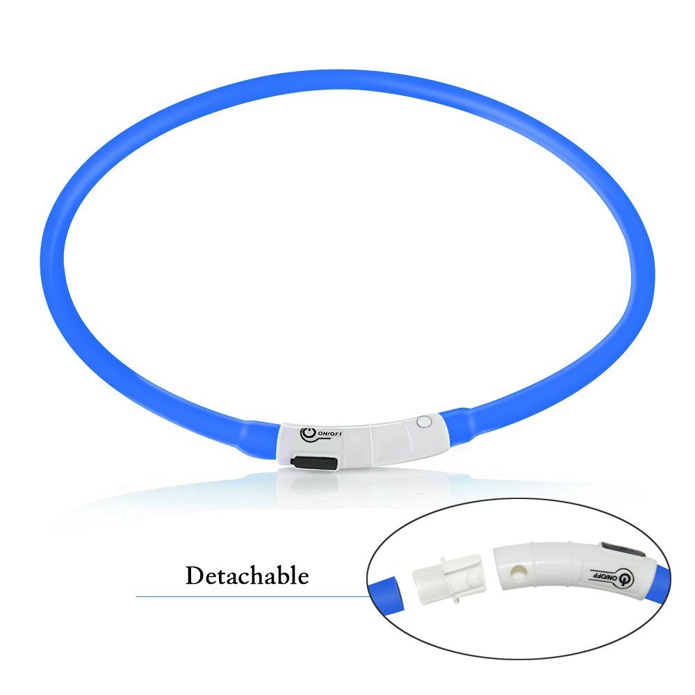 2 Pack Light Up Dog Collar For Night Walking, Rechargeable Glowing Dog Collars With 1640 Feet Of Visibility - Brightest Led Dog