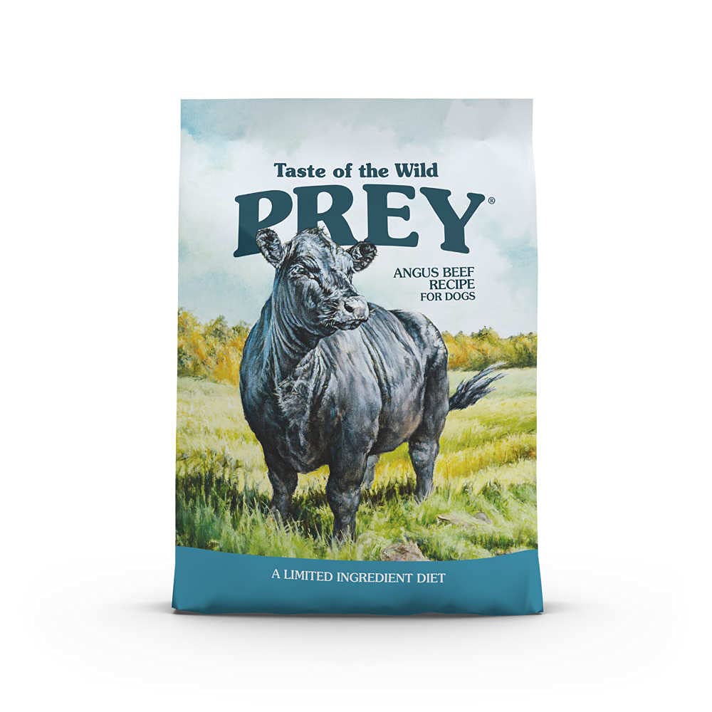 Taste of the Wild PREY Real Meat High Protein Angus Beef Limited Ingredient Dry Dog Food Grain-Free Recipe Made with Real Pastur