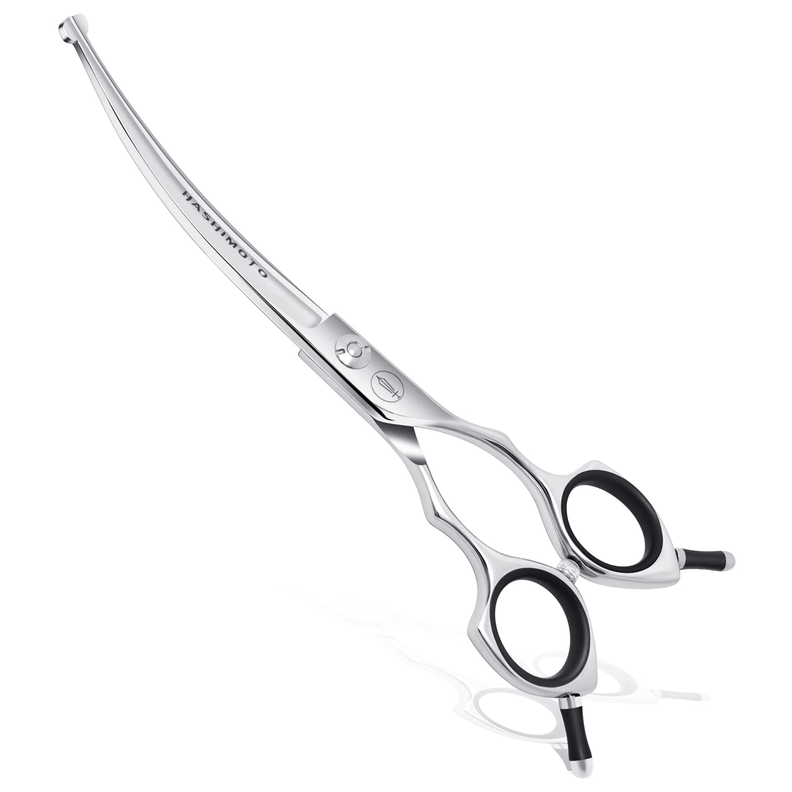 Hashimoto Dog Scissors For Grooming, Curved Dog Grooming Scissors With Safety Round Tips, 6.5 Inch, Curved Blade, Light Weight, 
