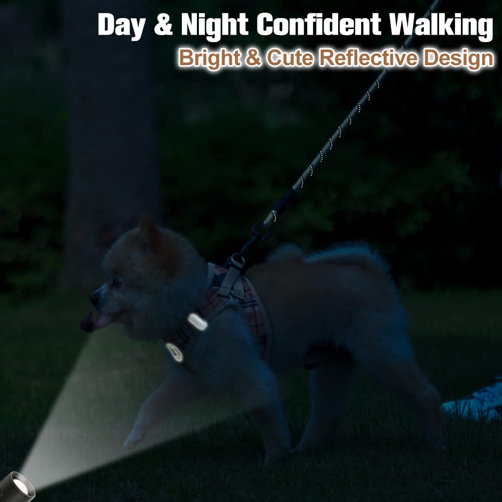 Beautyzoo Small Dog Harness And Leash Set,Step In No Chock No Pull Soft Mesh Dog Harnesses Reflective For Extra-Small/Small Medium Puppy Dogs And Cats, Plaid Dog Vest Harness For Xs S Pets, Beige Xxs