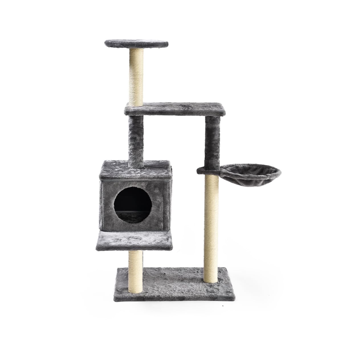 Max & Marlow 3-In-1 Cat Tree Condo Up To 50 | Transforming Cat Activity Tree & Condo | 3 Different Ways To Set Up, Gray,407020