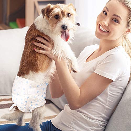 Pet Soft Dog Diapers Female - Disposable Puppy Diapers, Cat Diapers 12Pcs Large