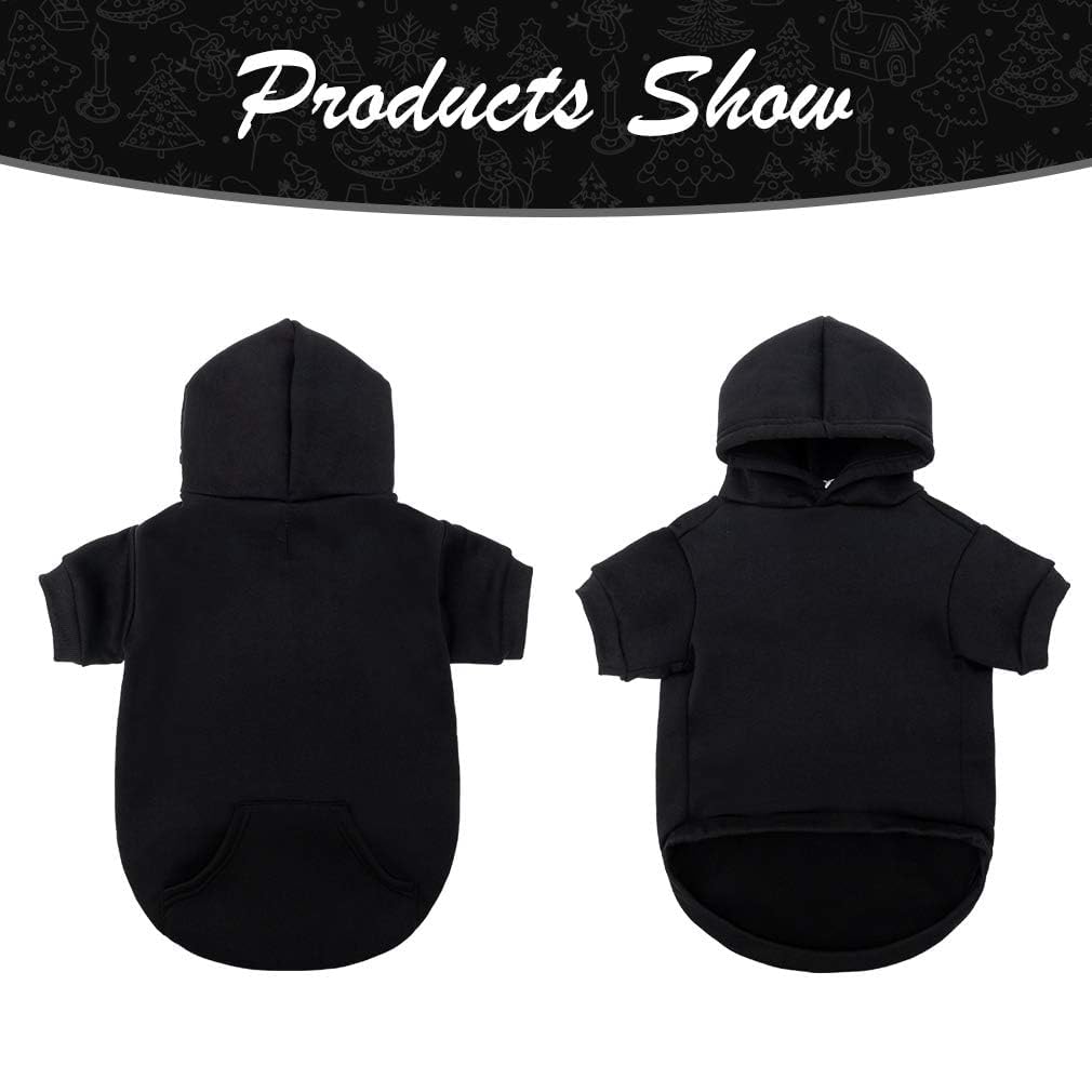 Basic Dog Hoodie - Soft And Warm Dog Hoodie Sweater With Leash Hole And Pocket, Dog Winter Coat, Cold Weather Clothes For Xs-Xxl