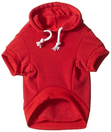 Mirage Pet Products 10-Inch Cutie Patootie Rhinestone Hoodies, Small, Red