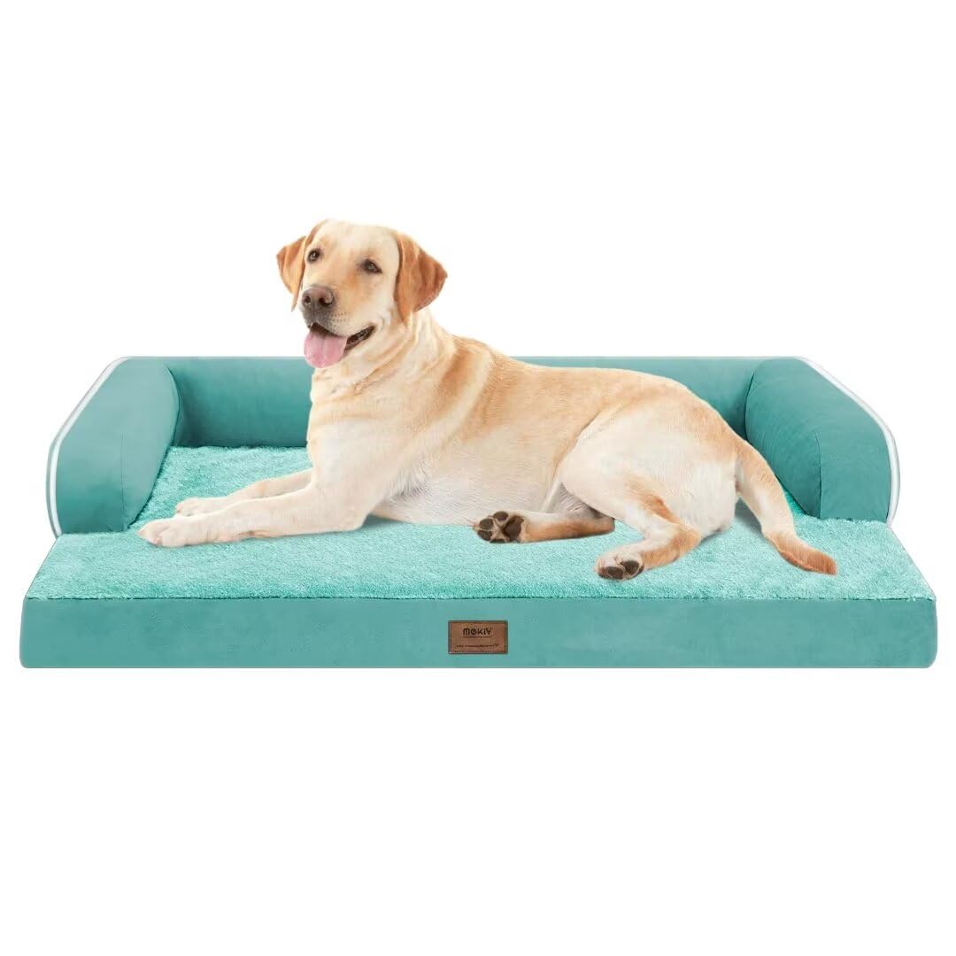 Orthopedic Large Dog Bed Washable: Large Size Dog Beds With Removable Washable Cover, Xxlarge Orthopedic Aqua Blue Dog Beds For 