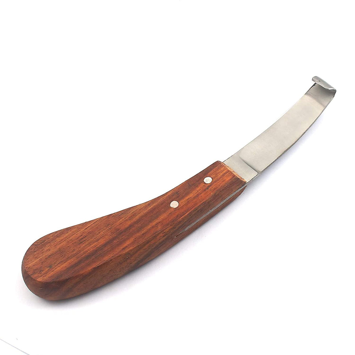 Hoof Knife Wide Blade Left Hand Farrier Equine Horse Stainless Steel Blade Wooden Handle By G.S Online Store