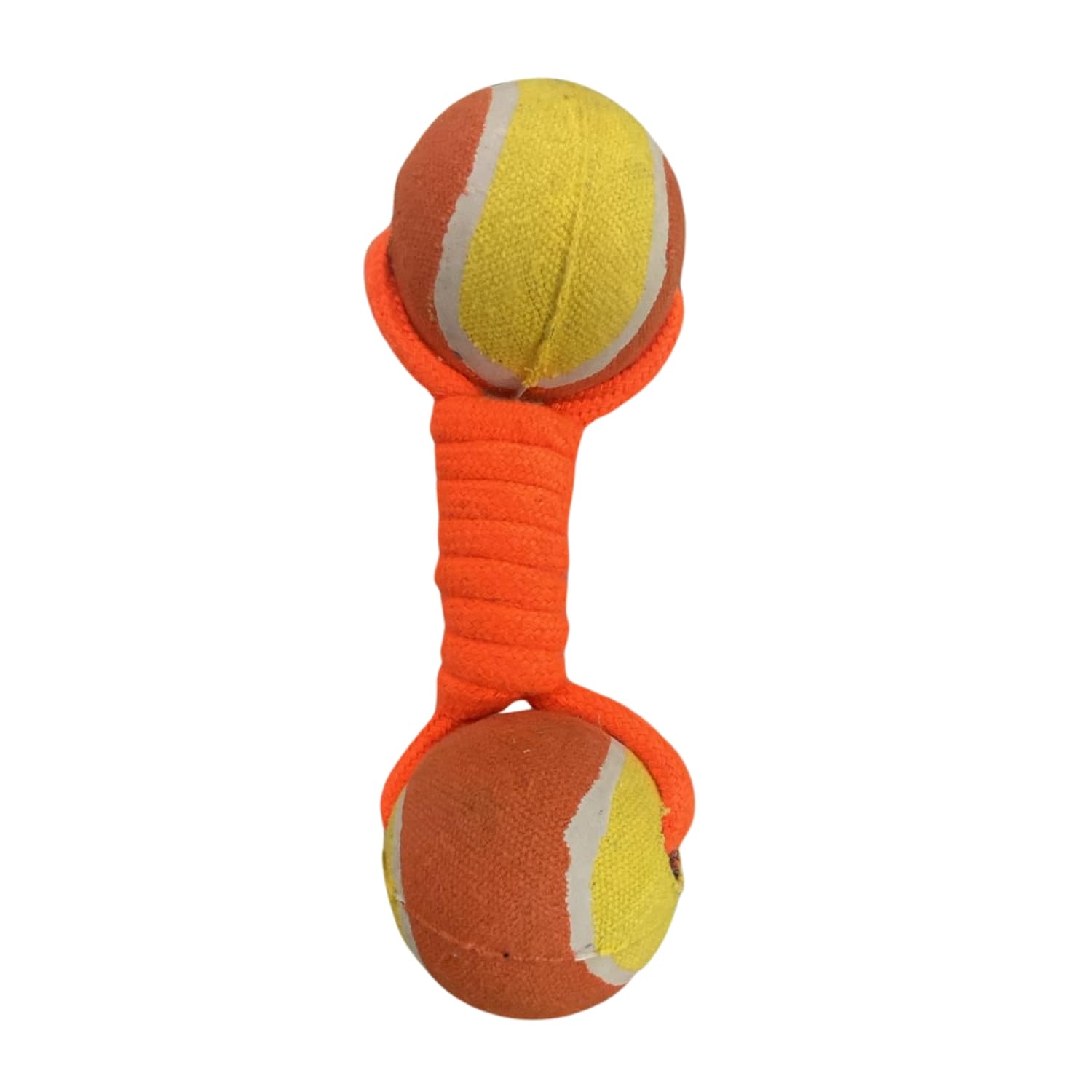 Vijv Toys Tennis Dumbbell Rope Ball  Strong Chew & Fetch Toy for Dogs (8, 190g)