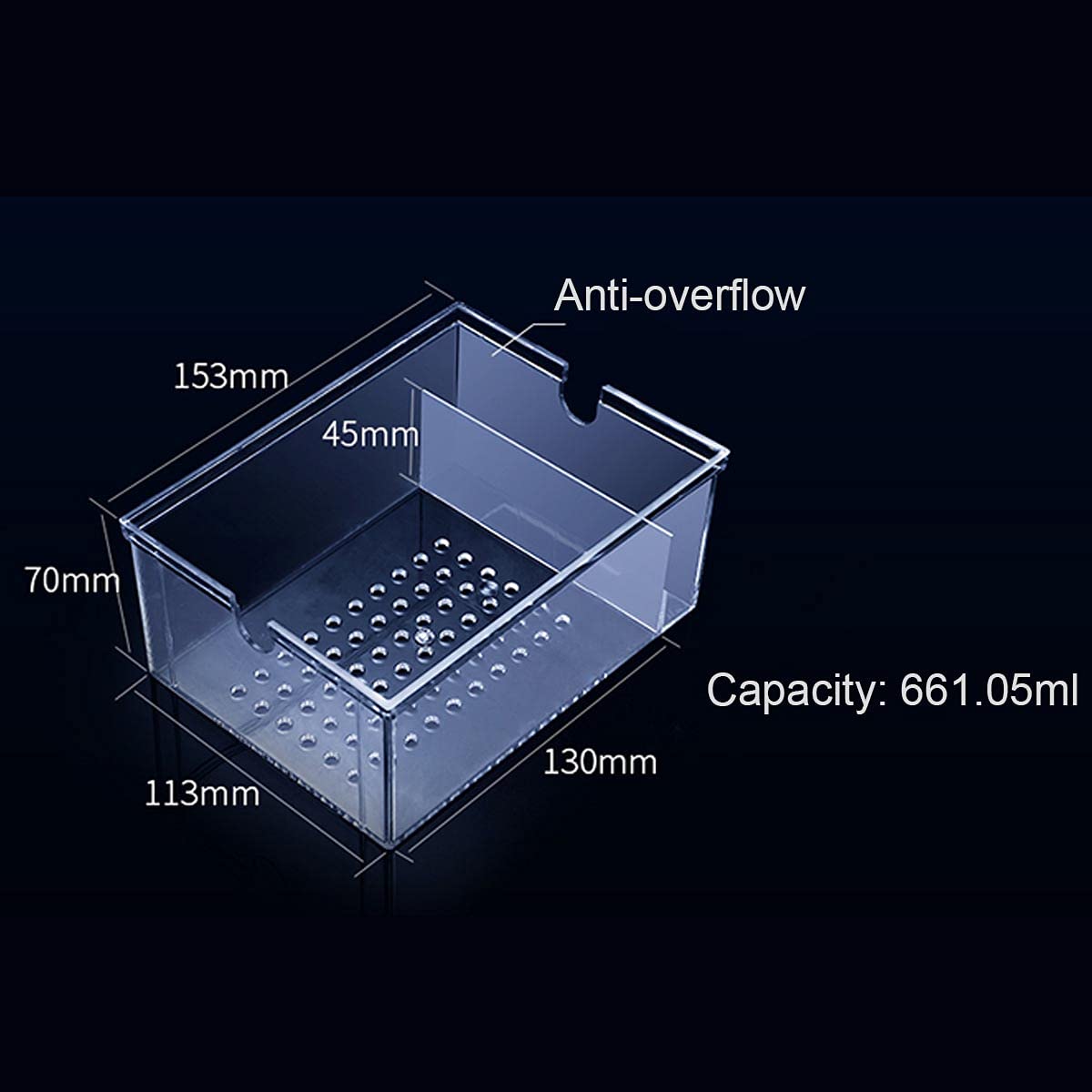 Wupyi Aquarium External Filter Fish Tank External Filter Box Aquarium Filter Fish Tank Upper Trickle Box Filters System 12 Box,Transparent