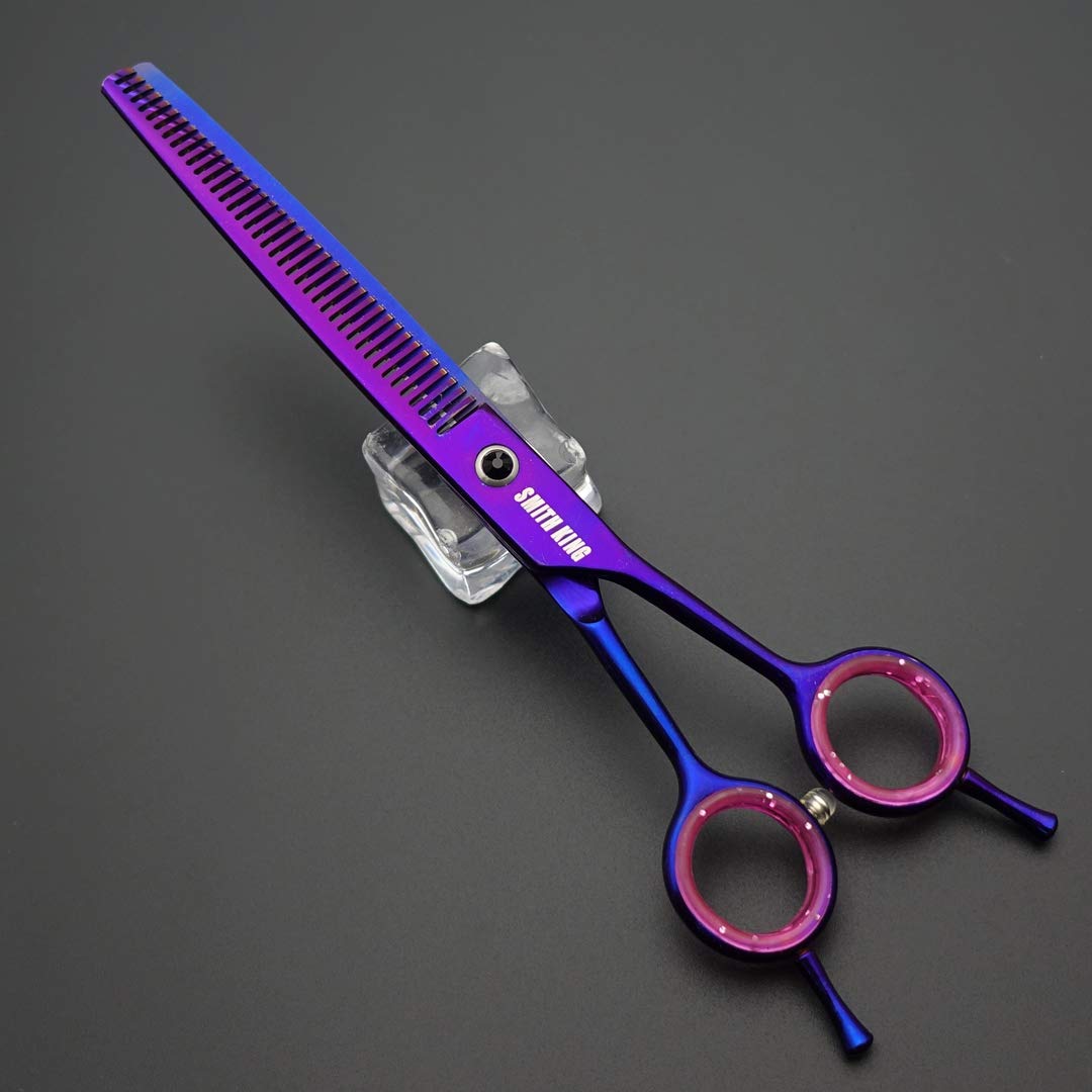 7.0 Inches Professional Dog Grooming Scissors Set Straight & Thinning & Curved & Chunkers & Comb 5Pcs In 1 Set For Left-Handed &