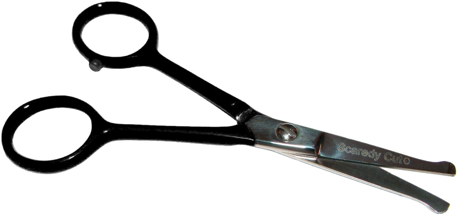 Tiny Trim 4.5' Ball-Tipped Scissor For Dog, Cat And All Pet Grooming - Ear, Nose, Face & Paw - Scaredy Cut'S Small Safety Scissor