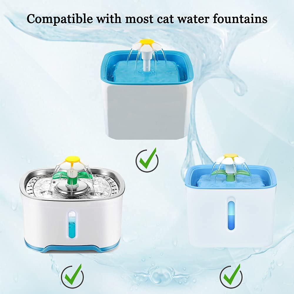 Cat Water Fountain Filters, Cirfifth Cat Fountain Filter Replacement, for Square Cat Water Fountain Inside (4 Pack)