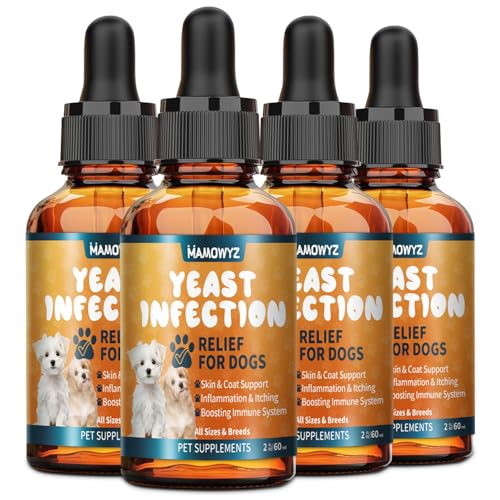 MAMOWYZ Yeast Infection Treatment for Dogs - Herbal Medicine Supplement Drops, Natural Anti Yeast Supplement, Itchy Ears, Skin &