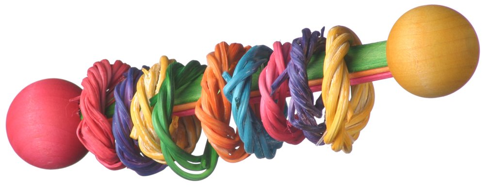 Super Bird Creations Sb536 Vine Ring Rattle Bird Foot Toy, Medium/Large Bird Size, 5.5' X 1.5'